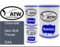 Preview: Chevrolet, Sea Wolf Tricoat, GXA: 500ml Lackdose + 500ml Klarlack + 250ml Härter - Set, von ATW Autoteile West.